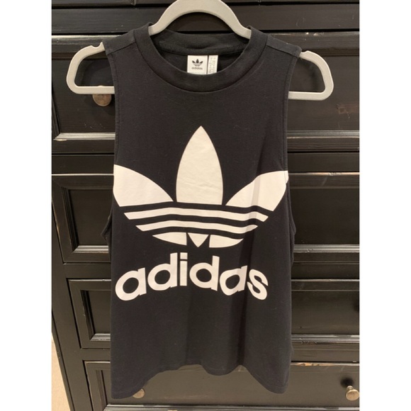 adidas Tops - Black Adidas Original Trefoil muscle tank